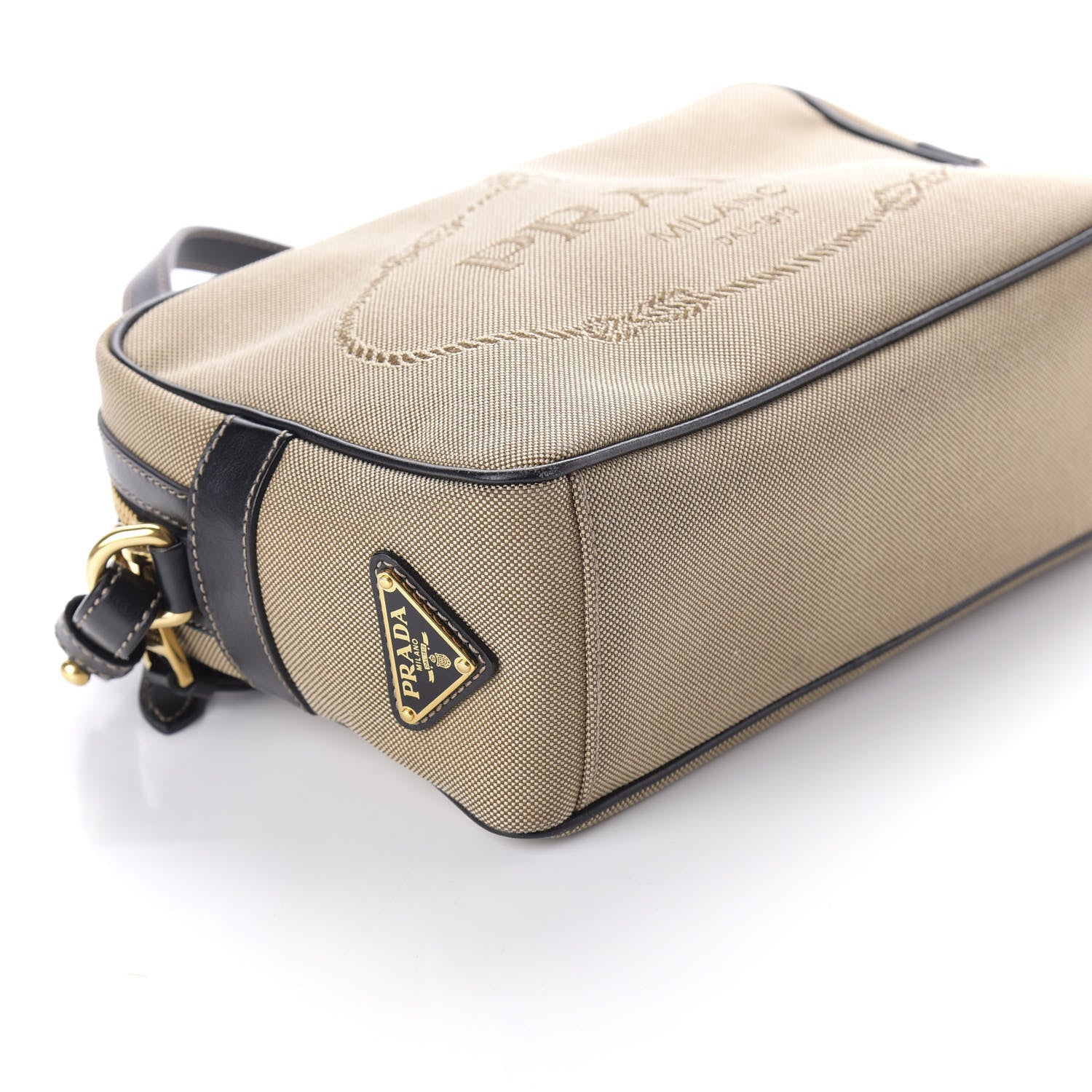 Prada Jacquard Logo Camera Bag Corda Bruciato 8 of 9