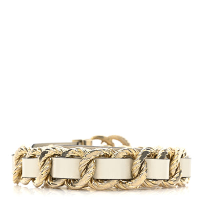Gucci Calfskin Torchon Double G Chain 25mm Belt 85 34 Mystic White 2 of 4