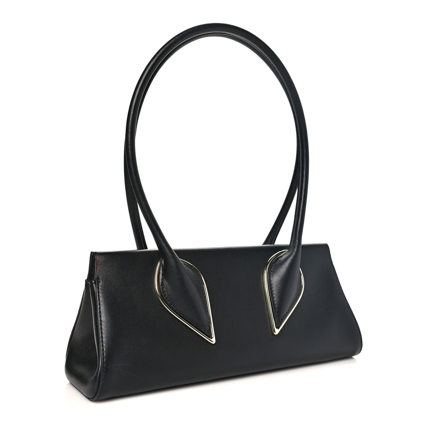 Calfskin Cordia Venus Shoulder Bag Black