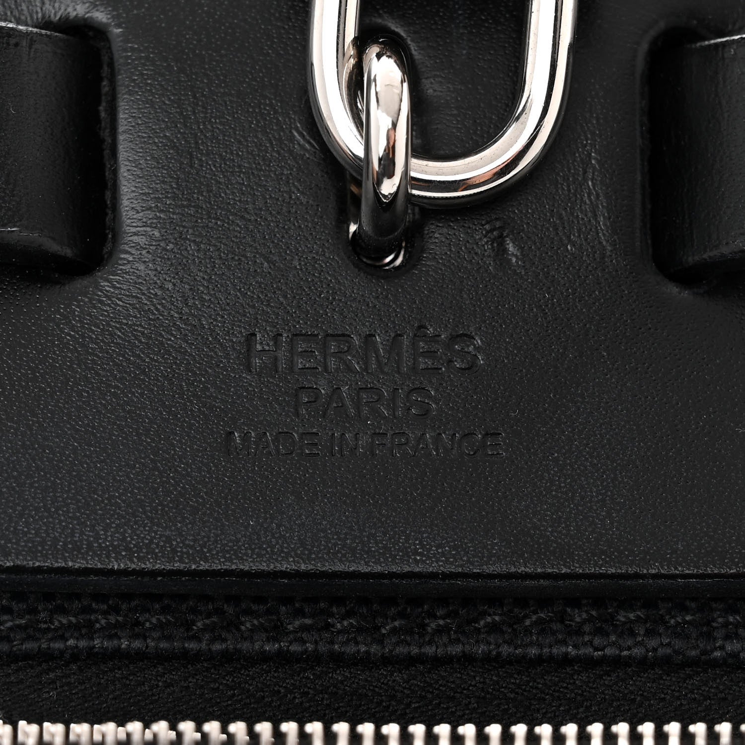 Hermes Military Toile Vache Hunter Herbag Zip Retourne 31 PM Black 7 of 13