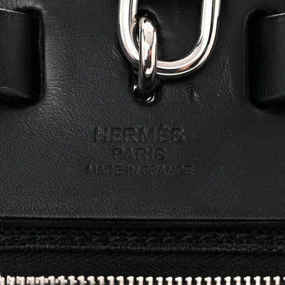 Hermes Military Toile Vache Hunter Herbag Zip Retourne 31 PM Black 7 of 13