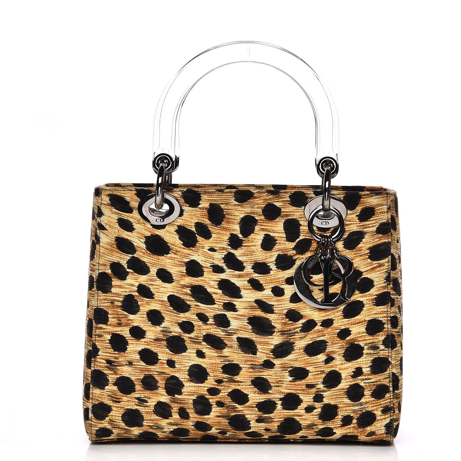 Christian Dior Canvas Leopard Print Medium Lady Dior 206576 – FASHIONPHILE
