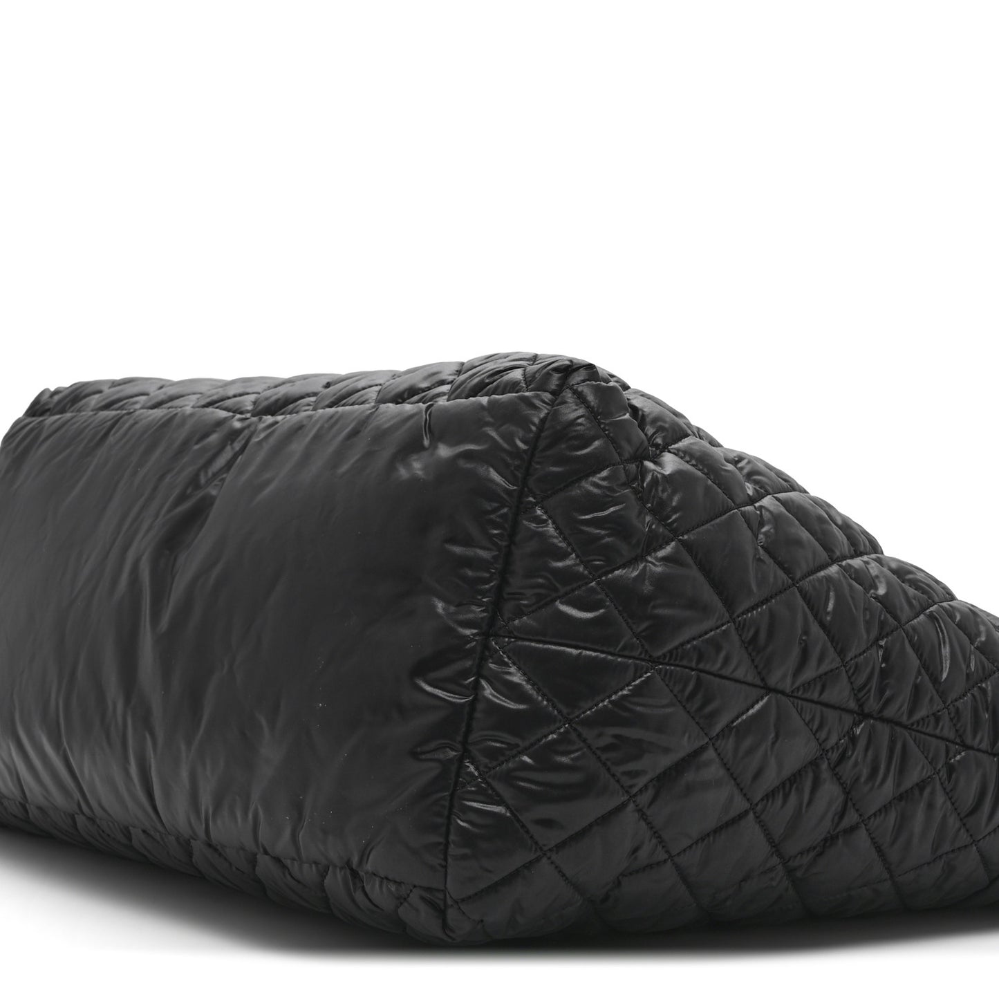 Nylon Quilted Large Coco Cocoon Tote Black
