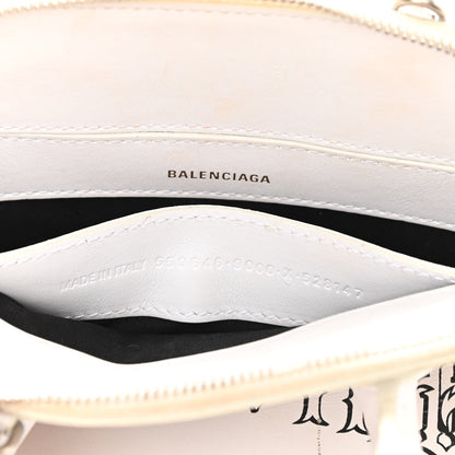 Balenciaga Calfskin Gothic Logo XXS Ville Top Handle Bag White 7 of 13