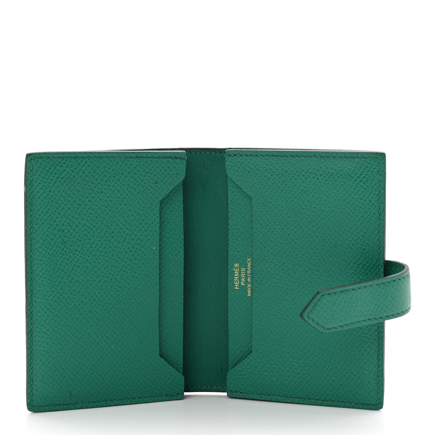 Hermes Epsom Bearn Card Holder Wallet Vert Jade 5 of 9