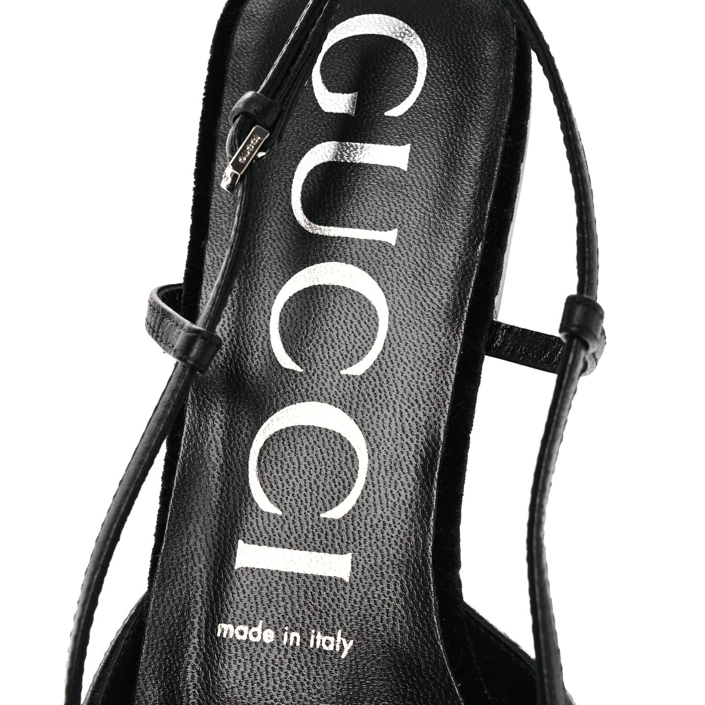 Velvet GG Monogram Slingback Ballet Flats 37.5 Black