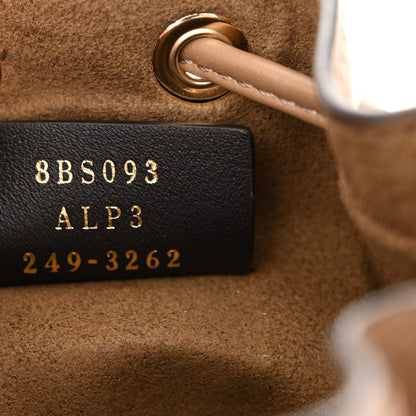 Fendi Fabric Jacquard Vitello Grace FF 1974 Mini Mon Tresor Bucket Bag Tobacco Moro Sand 7 of 11