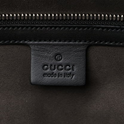 Gucci GG Supreme Monogram Selleria Calfskin Medium Duffle Beige Ebony Black 6 of 11
