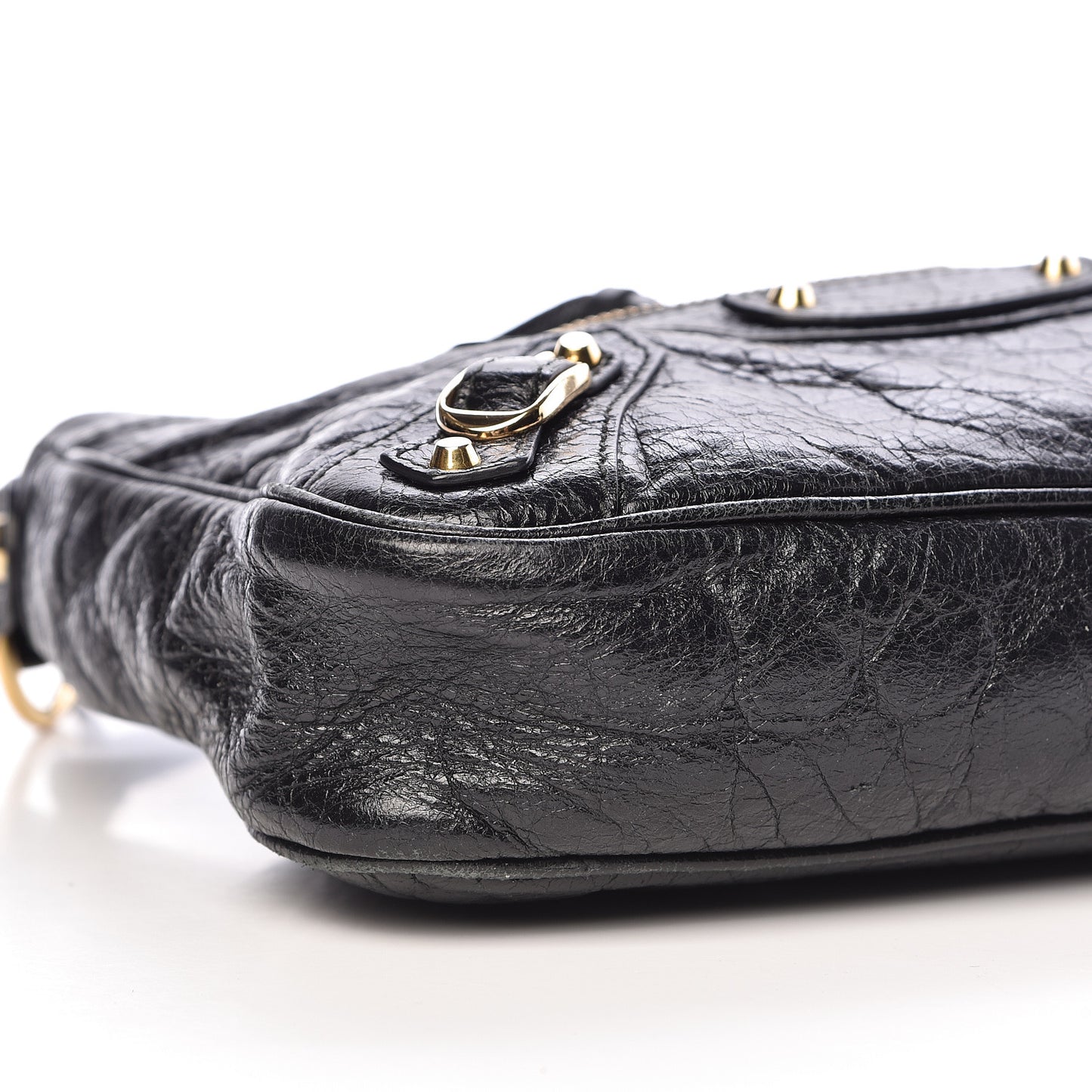 Agneau Classic Gold Hardware Hip Black