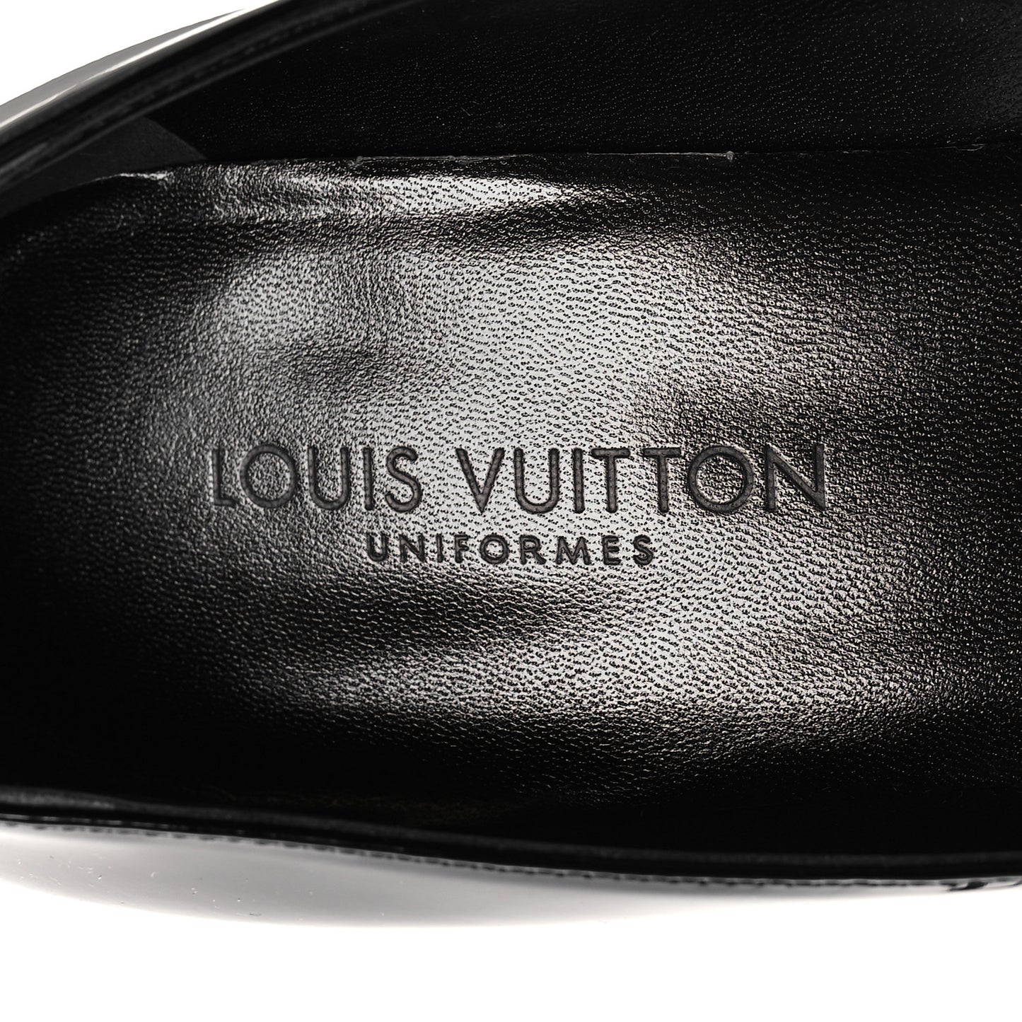 LOUIS VUITTON Patent Uniformes Silhouette 40mm Pumps 38.5 Black