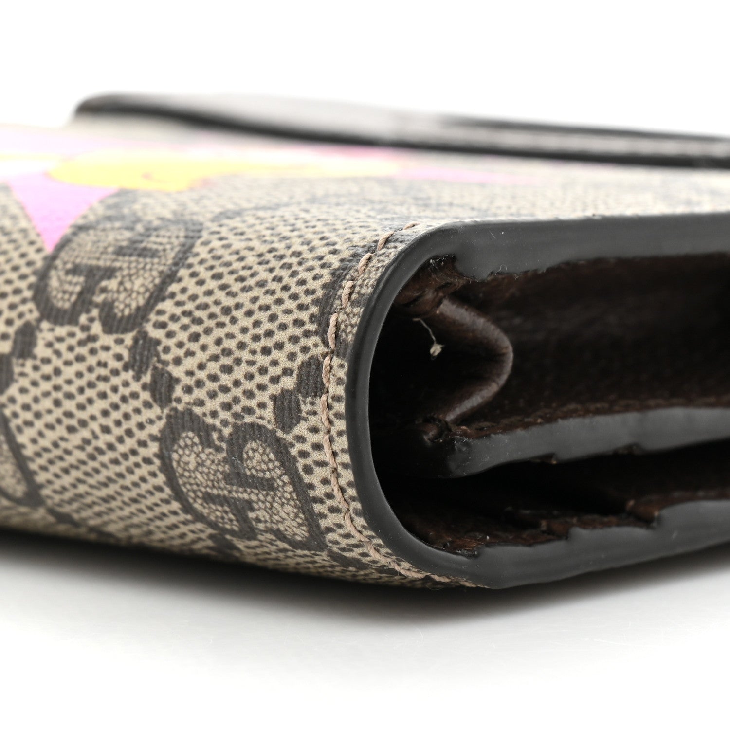 Gucci X BNF GG Supreme Monogram Textured Dollar Calfskin Bananya Print Mini Top Slip Handle Bag Beige Ebony Multicolor New Acero 8 of 11