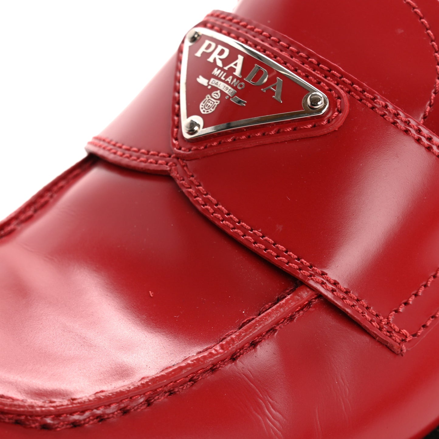 Spazzolato Metal Triangle Logo 20mm Loafers 38 38 Scarlotto