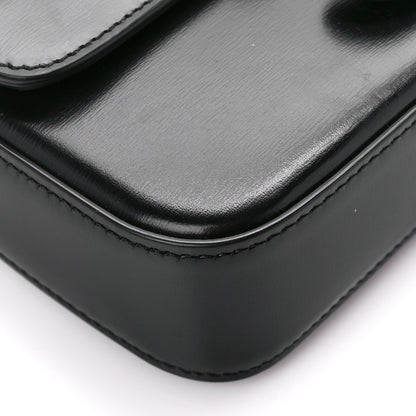 Celine Shiny Calfskin Cuir Triomphe Chain Shoulder Bag Black 9 of 11