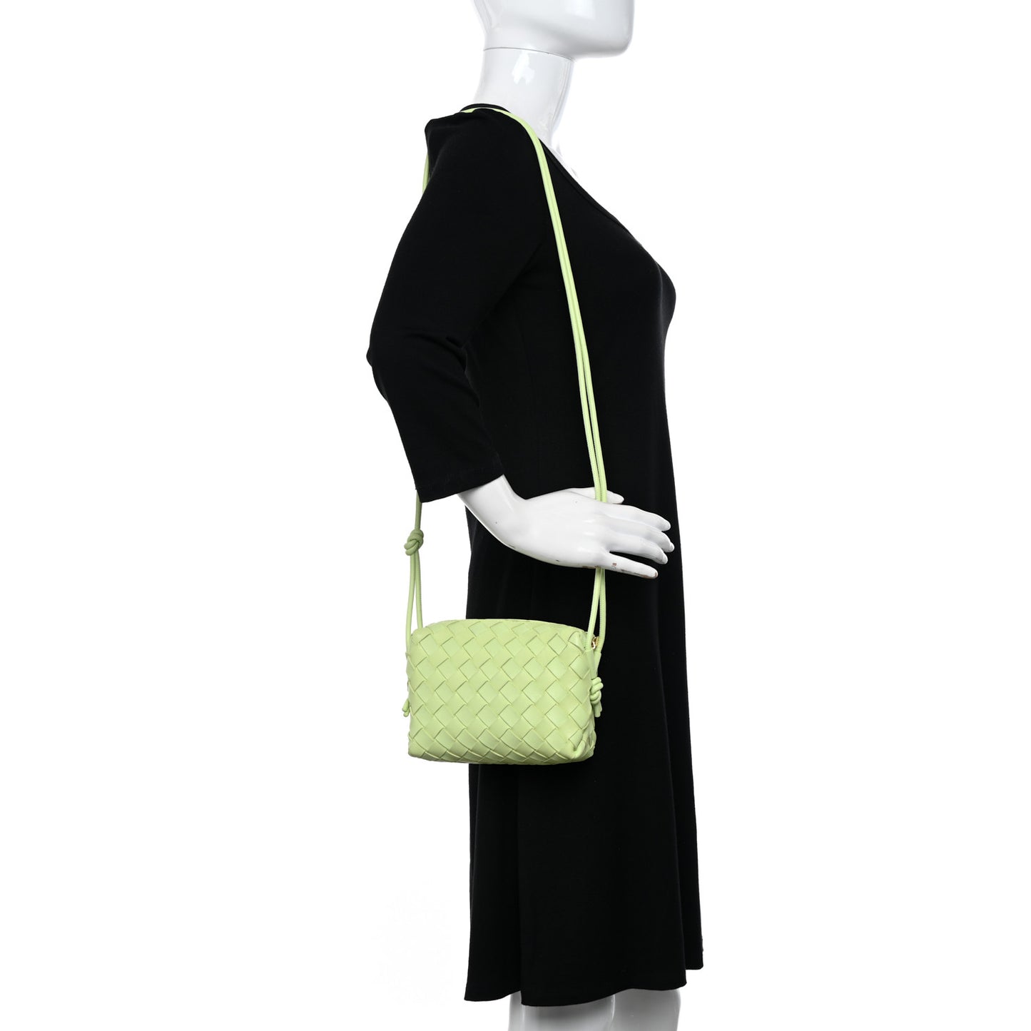 Nappa Intrecciato Mini Loop Camera Bag Fennel