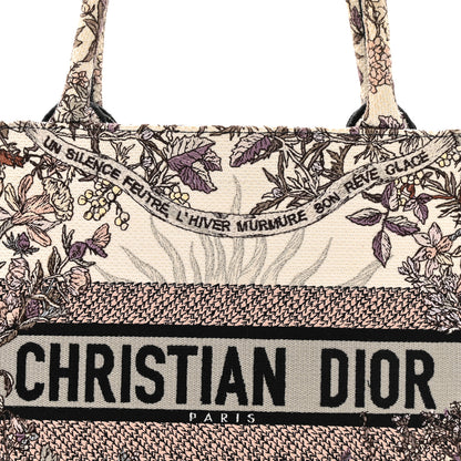 Christian Dior Canvas Embroidered Medium 4 Saisons Hiver Soleil Book Tote Multicolor 8 of 15