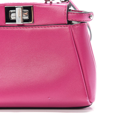 Fendi Nappa Micro Peekaboo Iconic Satchel Magenta 10 of 10