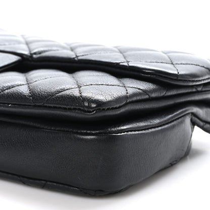 Chanel Calfskin Quilted Medium CC Crown Flap Black 11 of 12