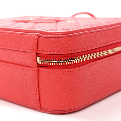 Chanel Caviar Quilted Medium CC Filigree Vanity Case Red 10 of 10