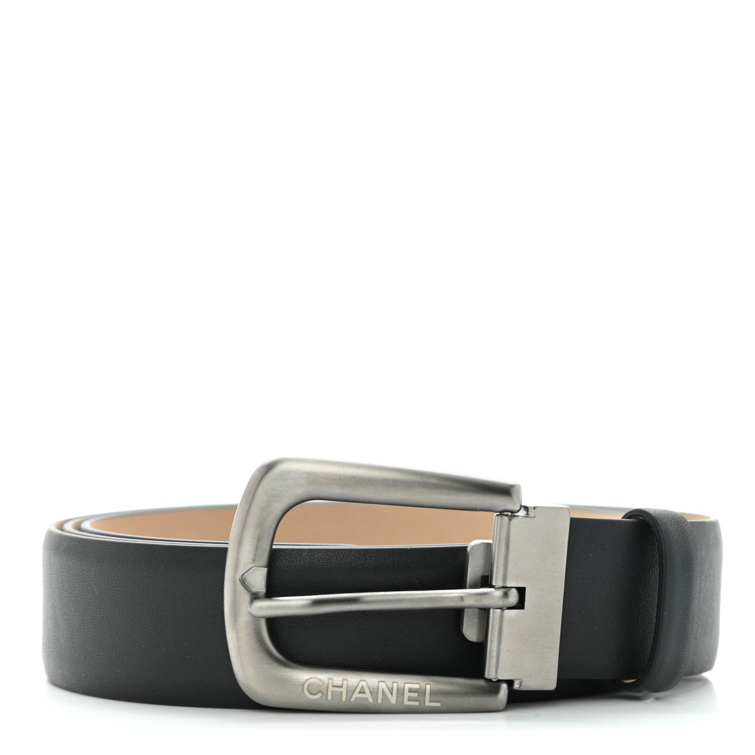 Chanel Calfskin Belt 95 38 Black 1 of 7