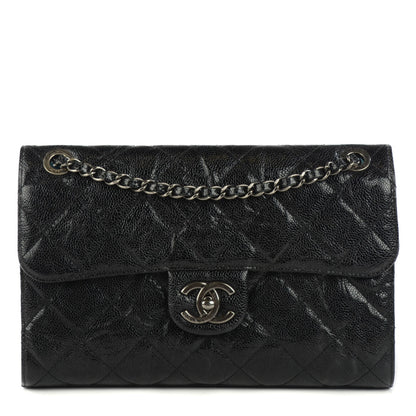 Chanel Crumpled Grained Calfskin Medium CC Crave Flap Black 1 of 9
