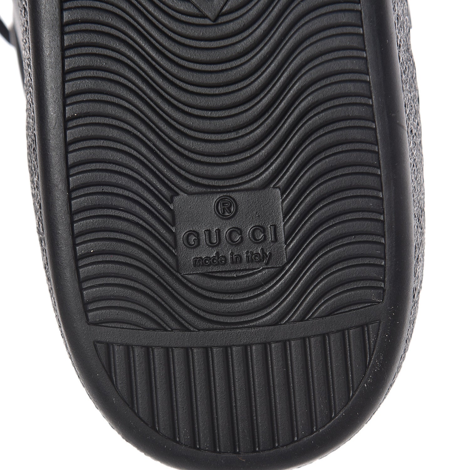 Gucci Calfskin Bee Embroidered Mens Ace Sneakers 12.5 Black 6 of 7