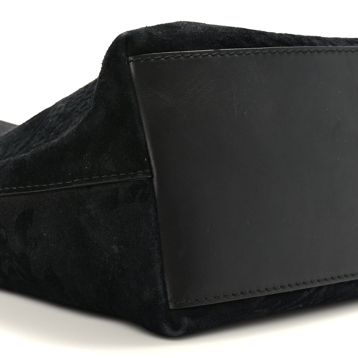 Gucci Nubuck Brocade Medium Soft Stirrup Tote Black 8 of 9