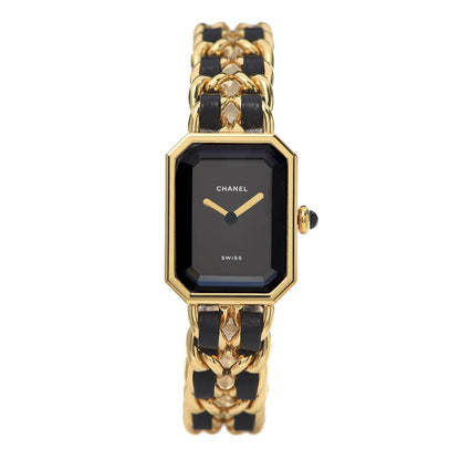 Chanel Stainless Steel Lambskin 20mm Chain Premiere Quartz Watch Gold XL 1 of 6