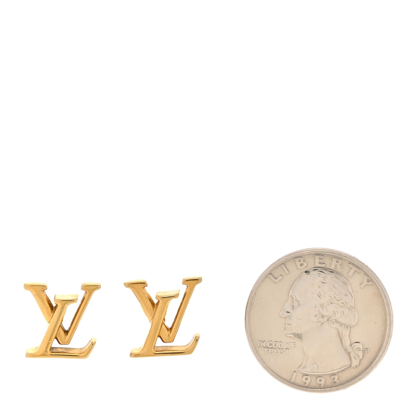 Metal LV Iconic Earrings Gold