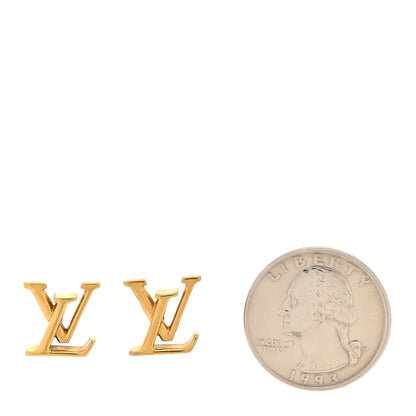 Louis Vuitton Metal LV Iconic Earrings Gold 2 of 5