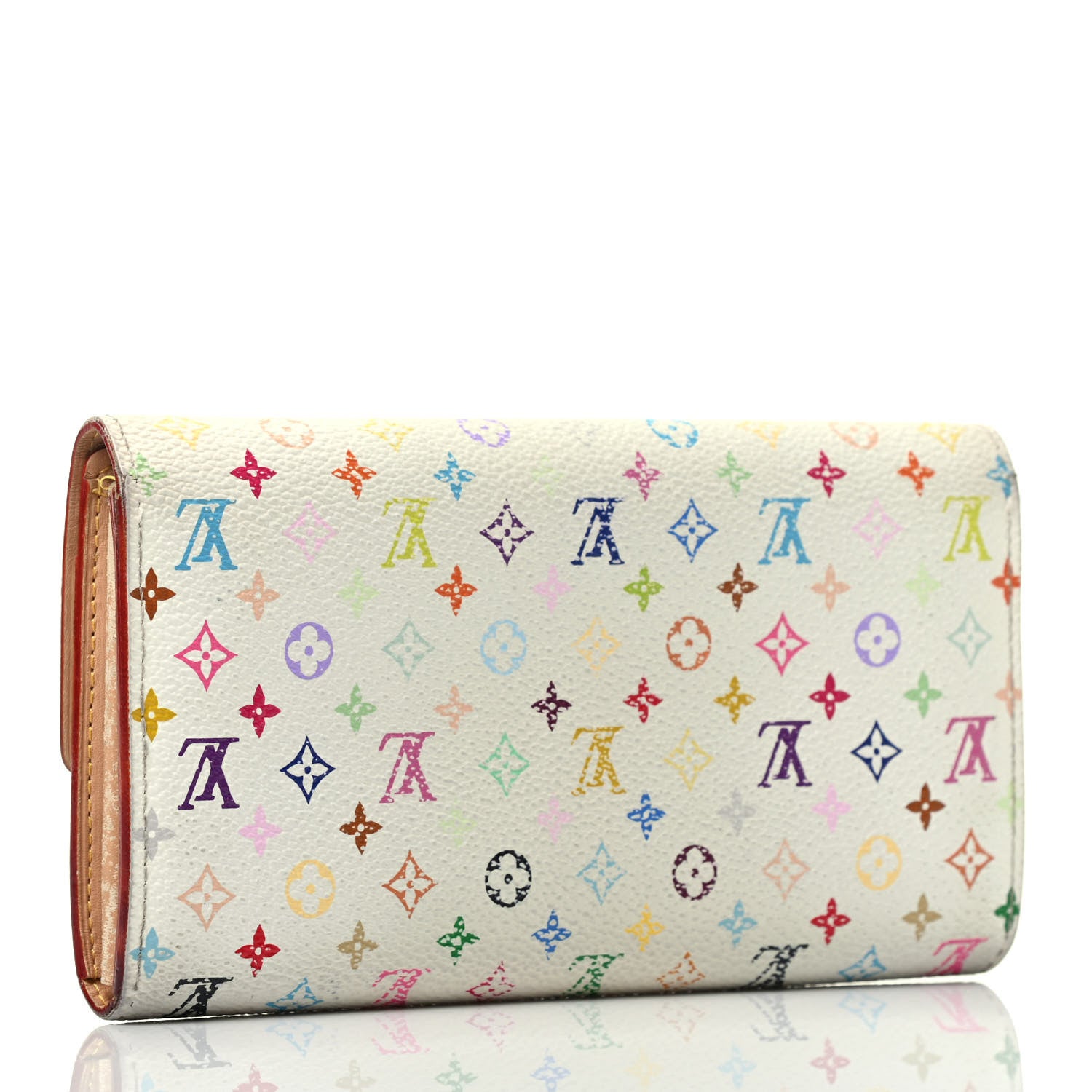 Louis Vuitton Monogram Multicolor Sarah Wallet White 2 of 3