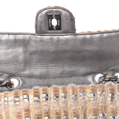 Chanel Tweed Quilted Single Flap Beige 13 of 18