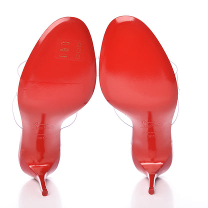Christian Louboutin Patent PVC Just Nothing 85 Slide Sandals 36.5 Red 5 of 10