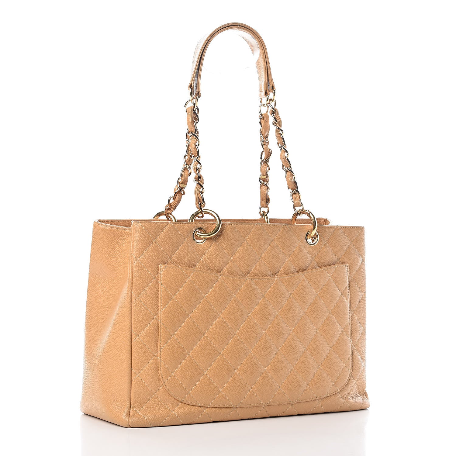 Chanel Caviar Quilted Grand Shopping Tote GST Beige 3 of 10