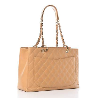Chanel Caviar Quilted Grand Shopping Tote GST Beige 3 of 10