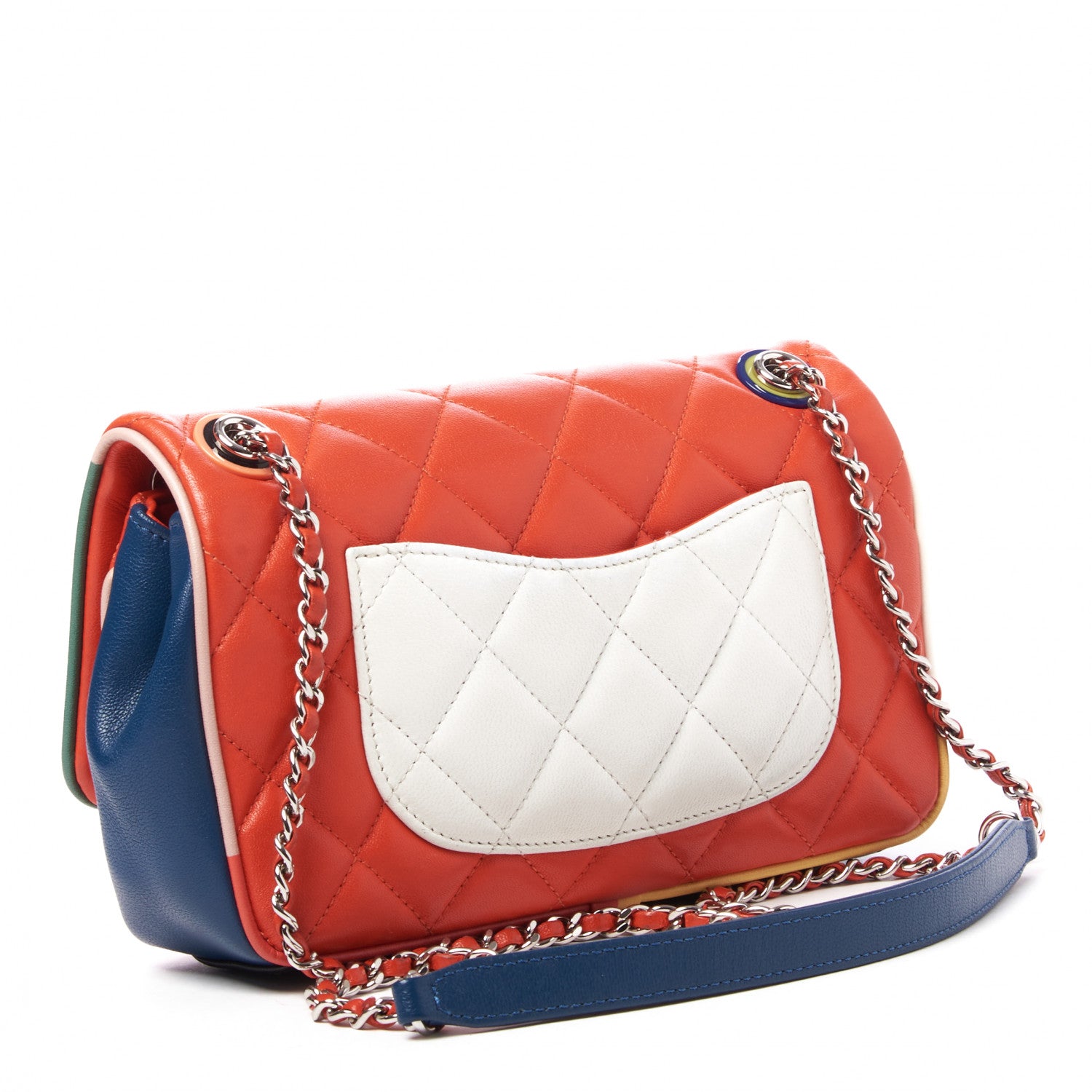 Chanel Lambskin Plexiglass Quilted Small Cuba Color Flap Red Multicolor 2 of 9