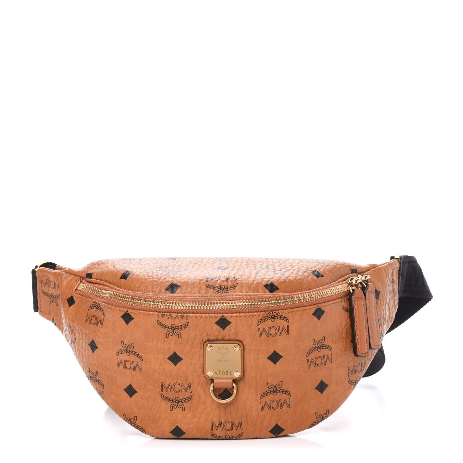 MCM Visetos Medium Fusten Belt Bag Cognac 1 of 10