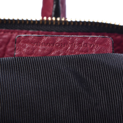 Burberry Heritage Grain Check Embossed Medium Dewsbury Tote Dark Plum 8 of 8