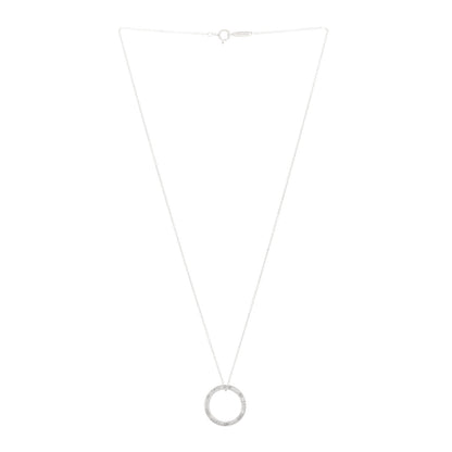 Tiffany Sterling Silver 1837 Circle Pendant Necklace 2 of 4