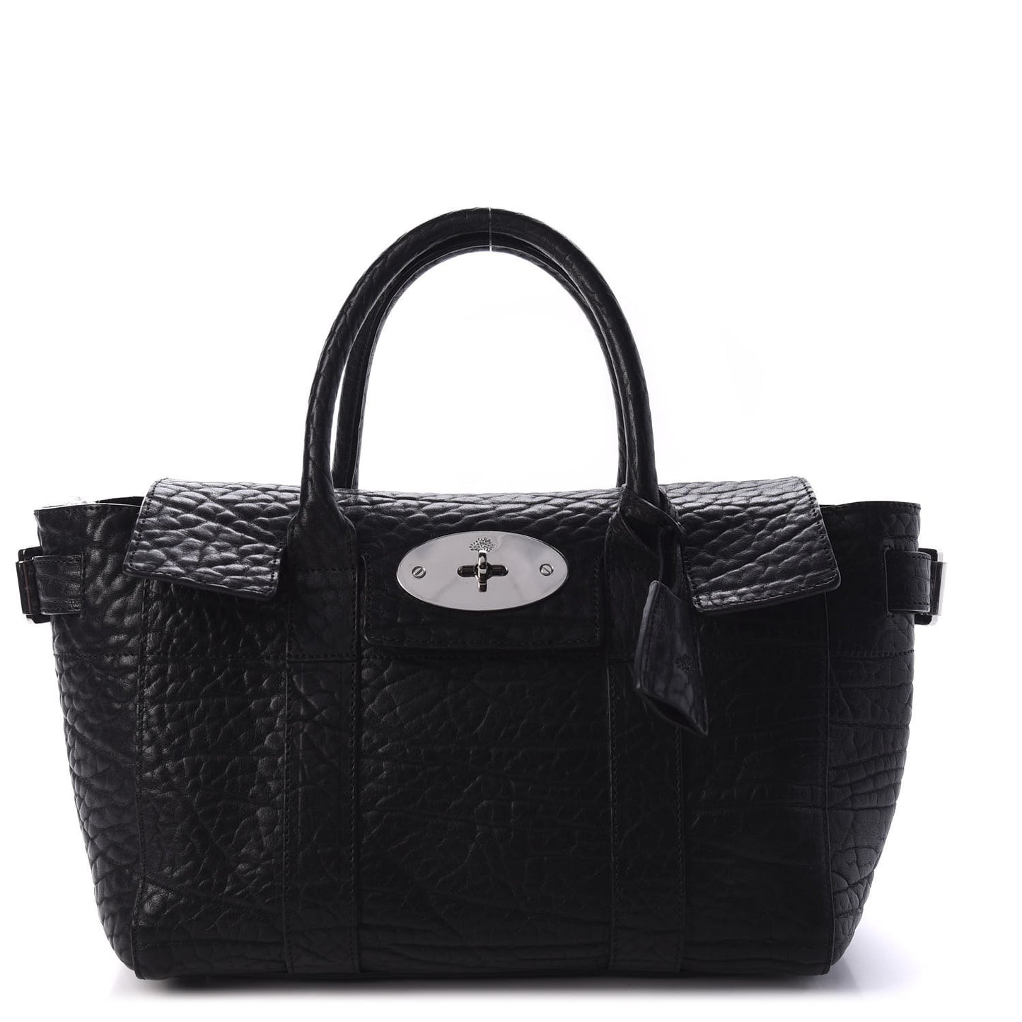 Shrunken Calfskin Mini Bayswater Buckle Black