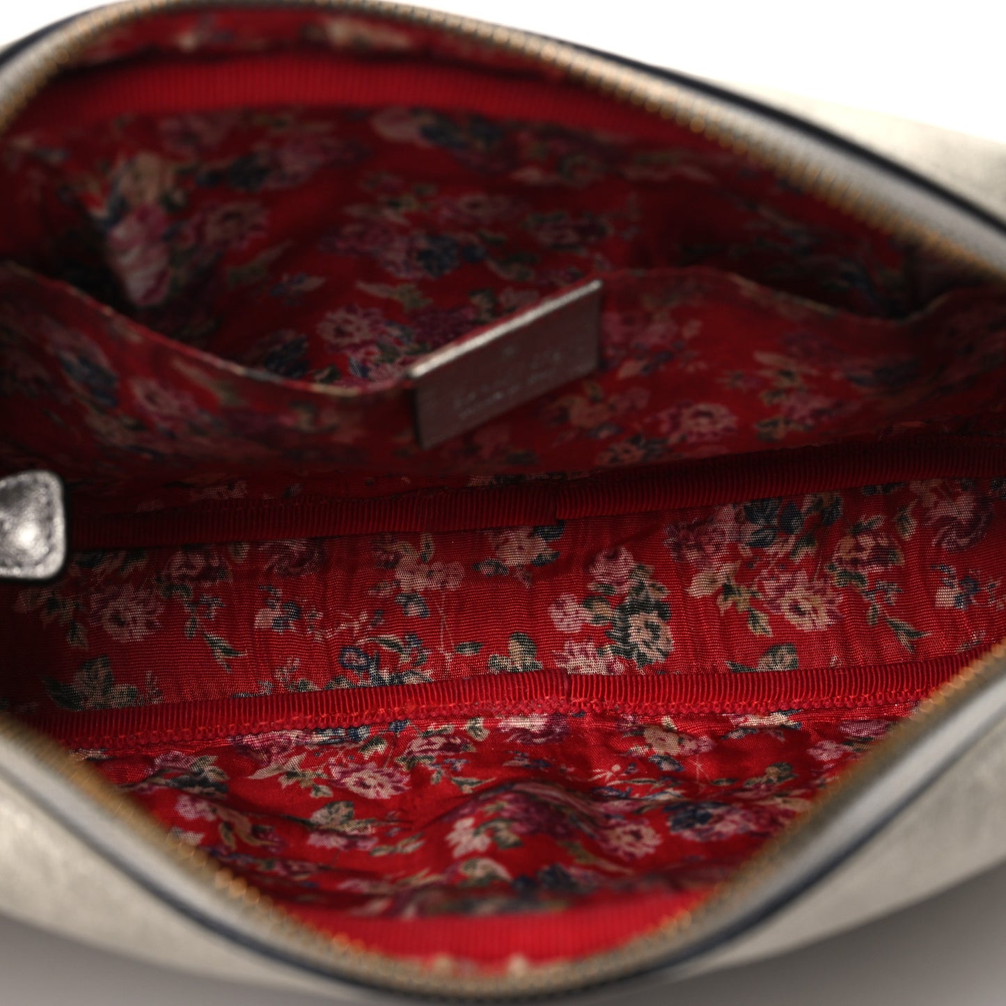 Laminated Nappa Web Trapuntata Small GG Shoulder Bag Argento