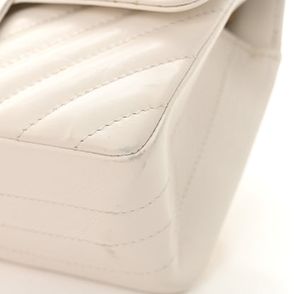 Chanel Aged Calfskin Chevron Quilted 2.55 Reissue Mini Flap White 12 of 15