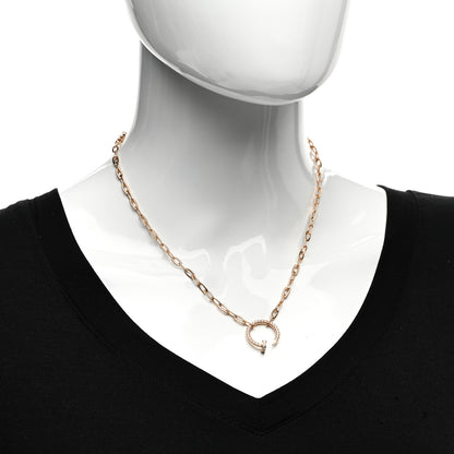 Cartier 18K Pink Gold Diamond Juste Un Clou Chain Necklace 2 of 5