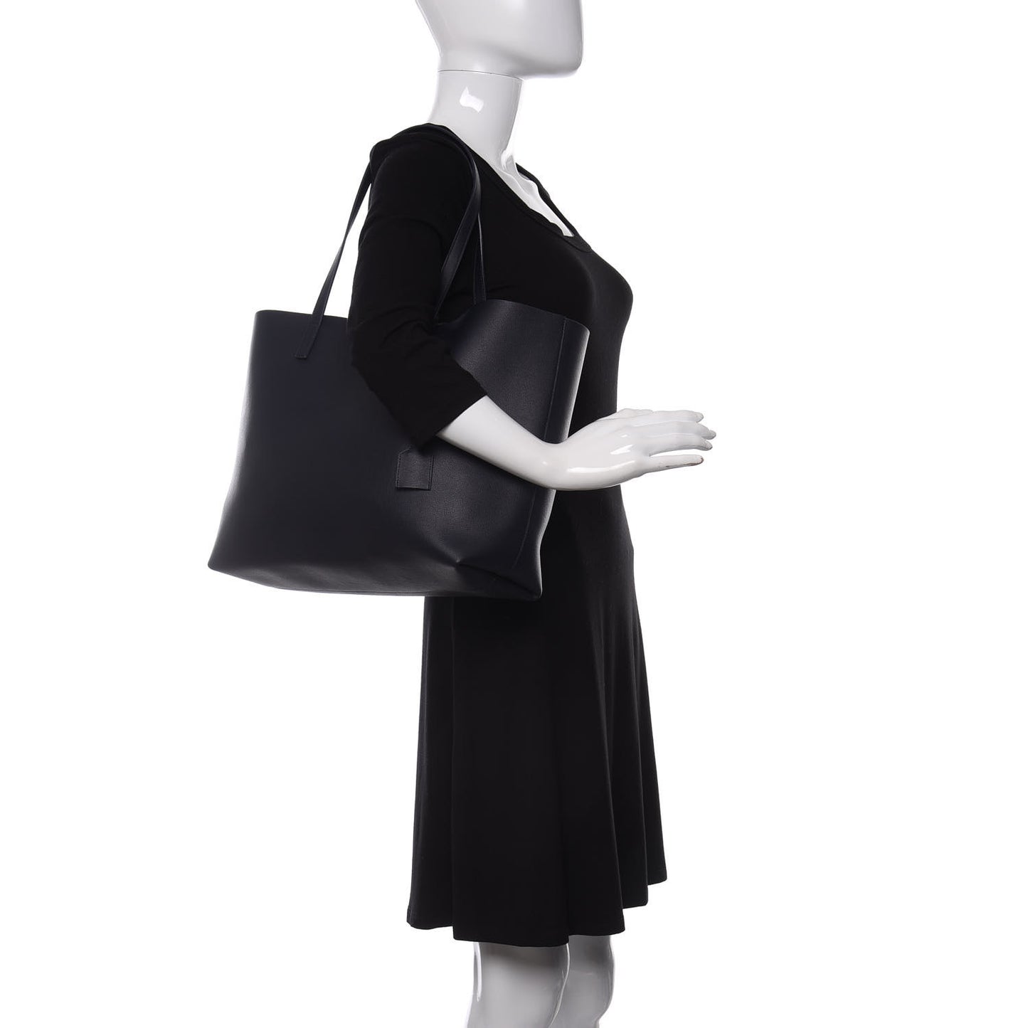 Calfskin Large Shopping Tote Deep Marine