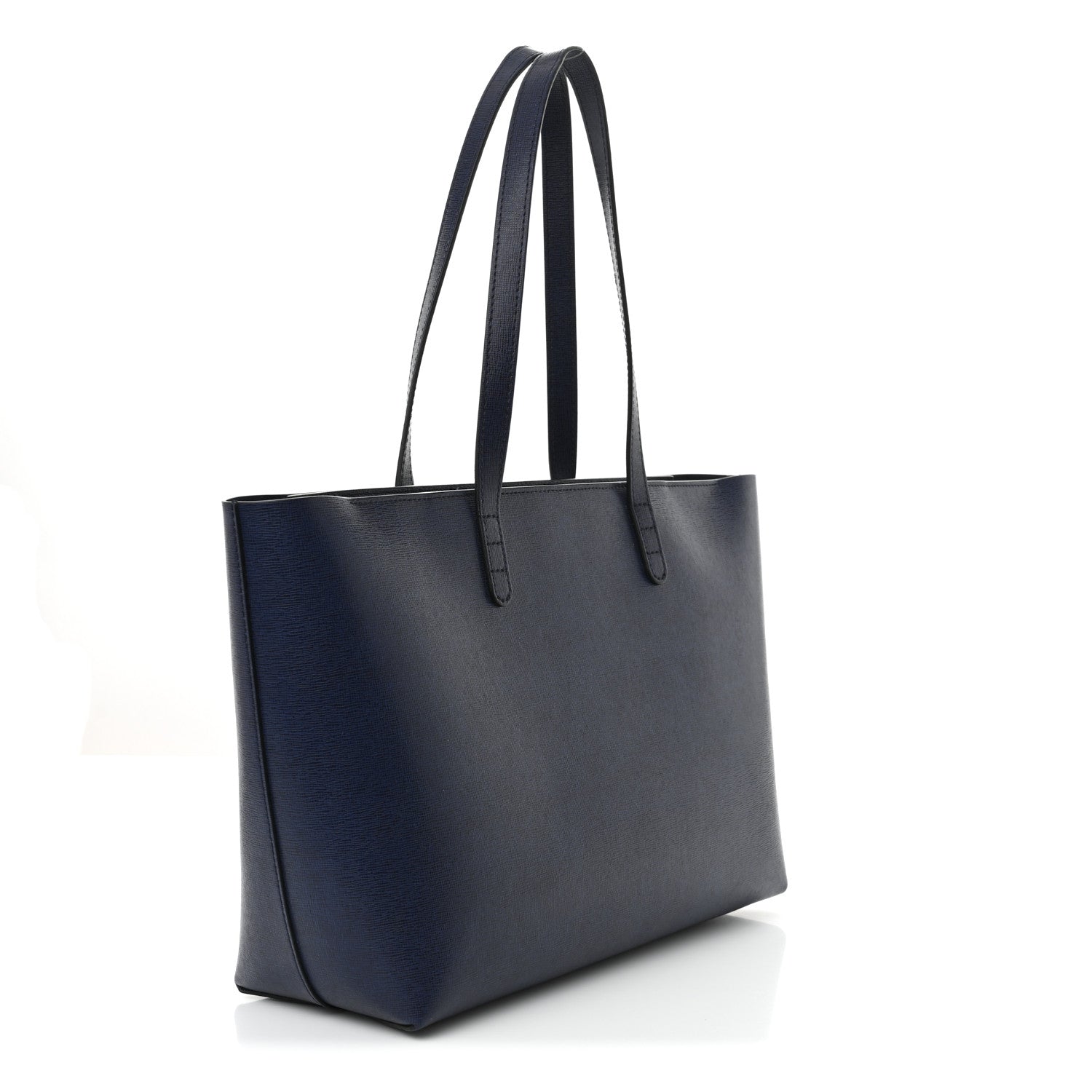 Mansur Gavriel Saffiano Small Zip Tote Navy 3 of 9