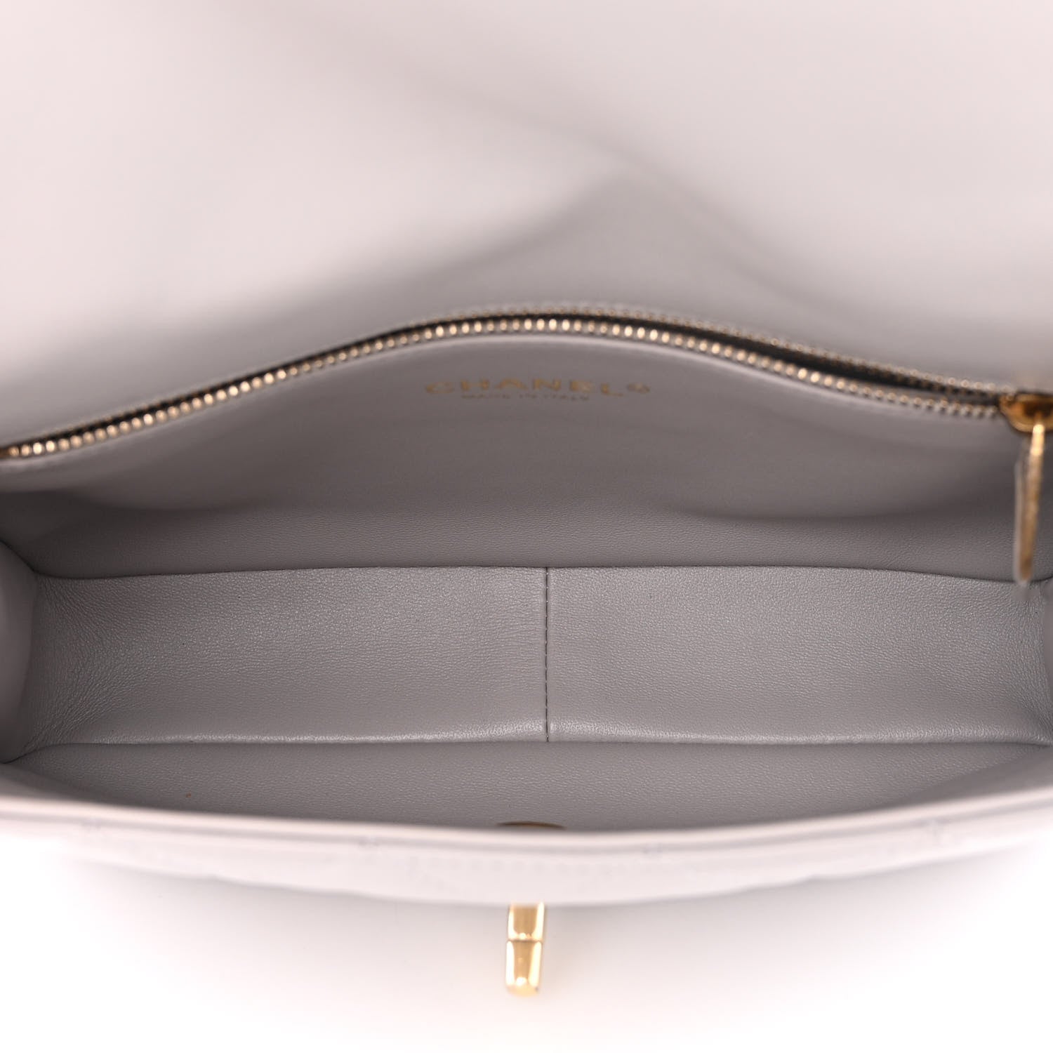 Chanel Lambskin Resin Quilted Flap Grey 5 of 11