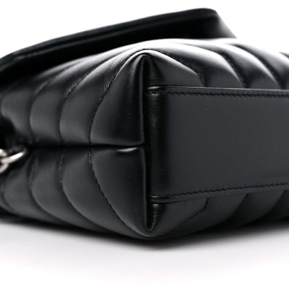 Saint Laurent Calfskin Y Quilted Monogram Toy Loulou Crossbody Bag Black 9 of 10
