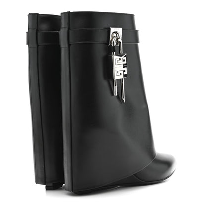 Givenchy Calfskin Shark Lock Ankle Boots 37 Black 5 of 9