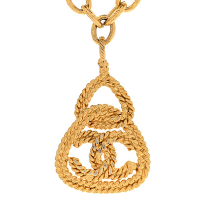 Chanel CC Chain Pendant Necklace Gold 4 of 7