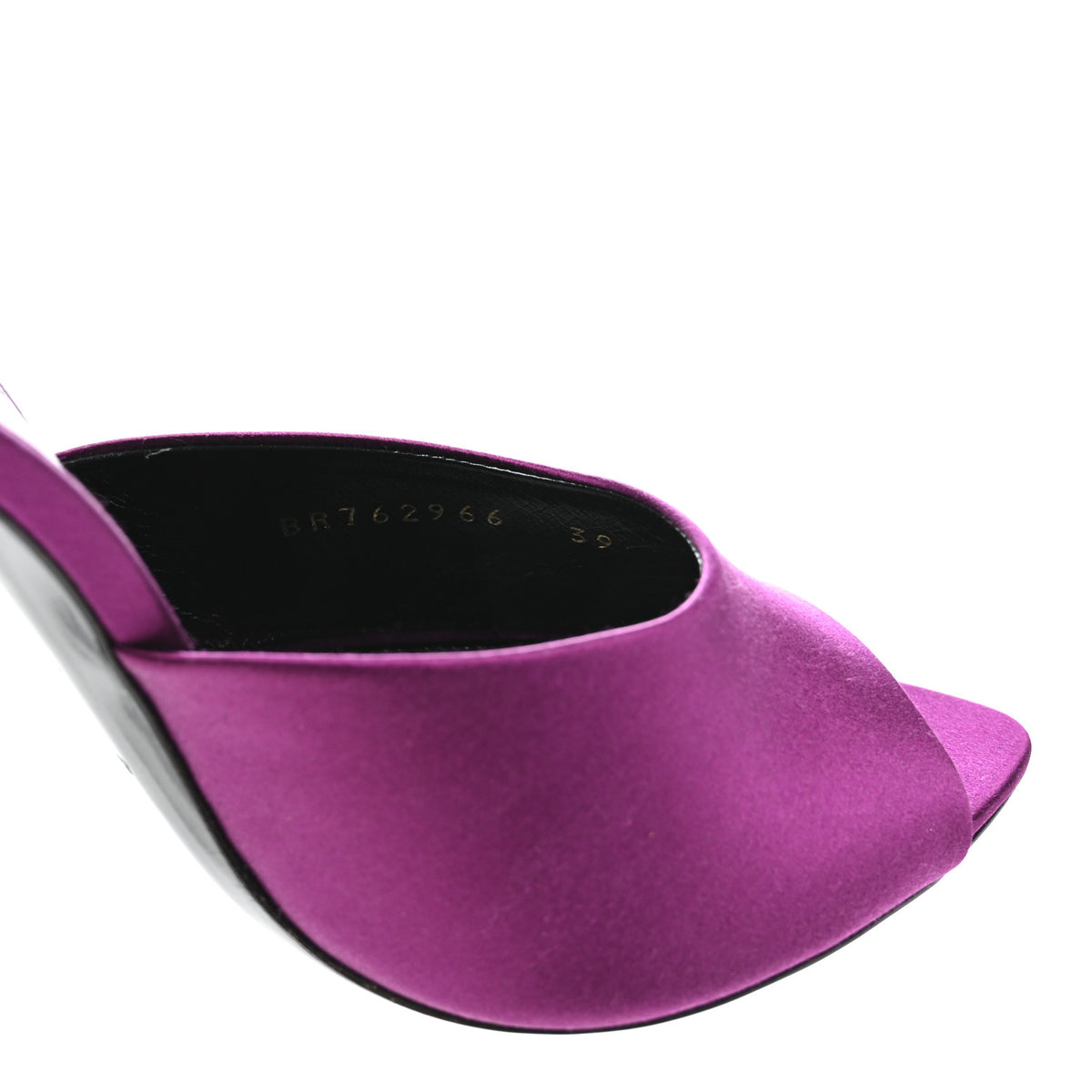 Satin Goldie Mule Sandal 39 Cyclamen