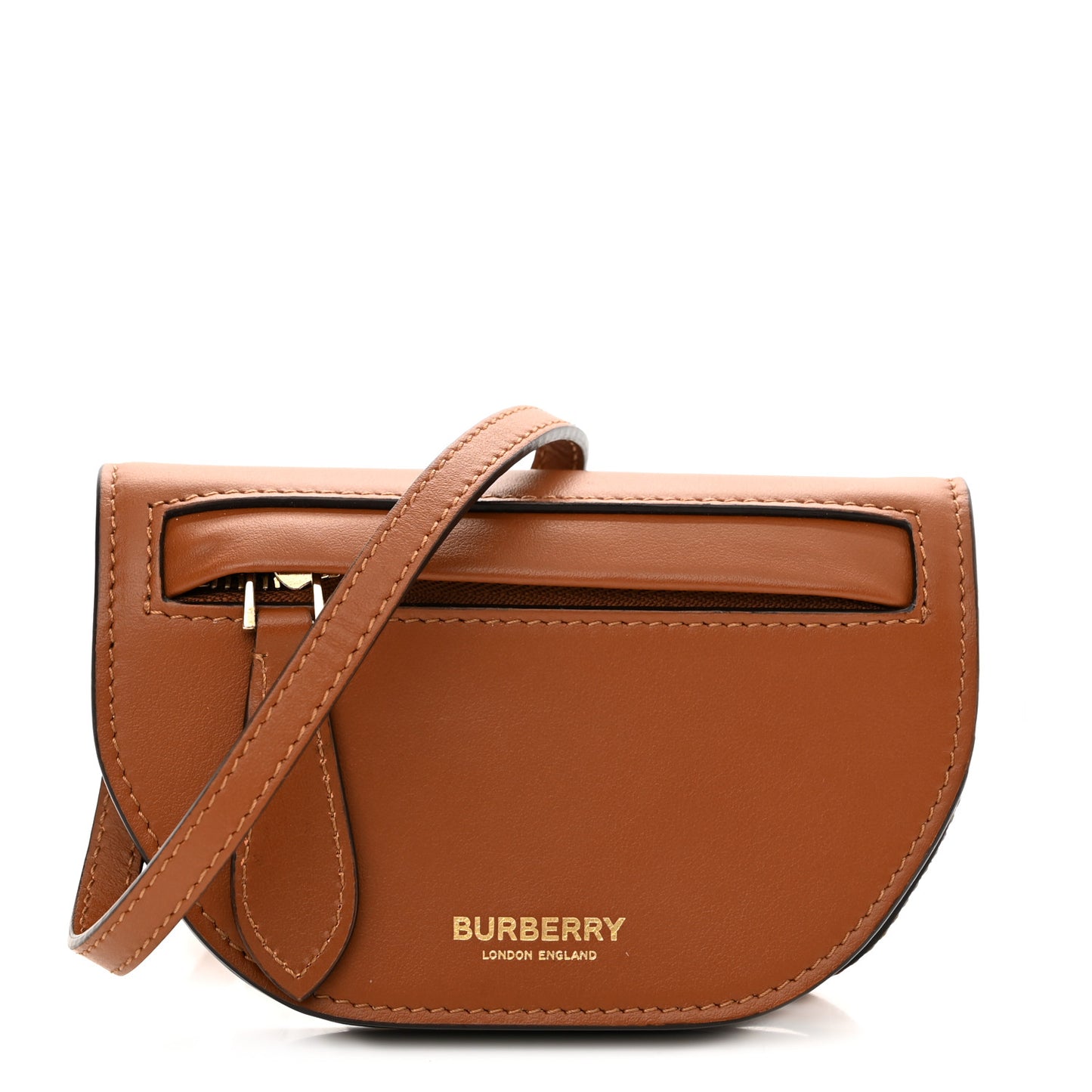 Calfskin Micro Olympia Card Case Warm Tan